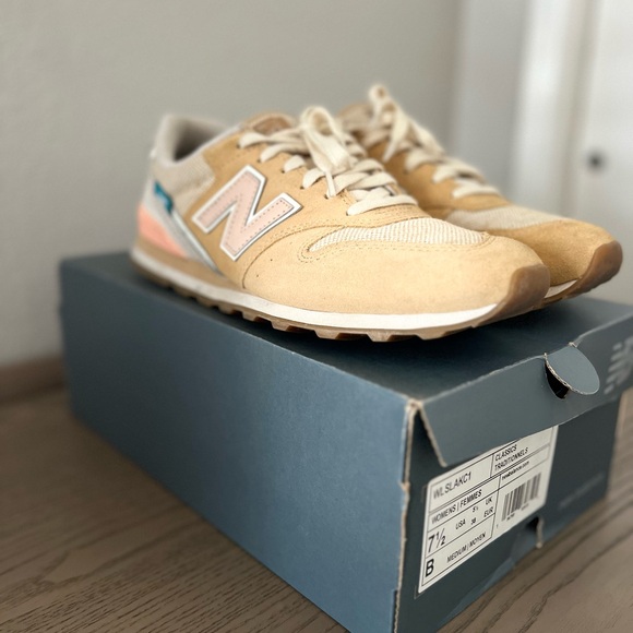 New Balance Tan and Peach Sneakers - Picture 2 of 5
